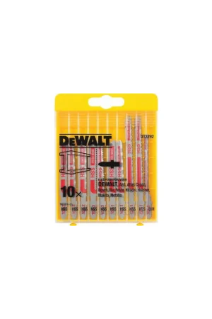 Prix Réduit DeWalt Coffret de 10 lames métal pour scie sauteuse (DT2292-QZ)