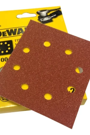 Dewalt 25 Feuille abrasifs Velcro 115x115mm 8 trous Petit Prix