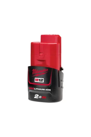 Milwaukee Batterie 12V 2.0Ah M12B2 Red Lithium-Ion (4932430064) Authentique