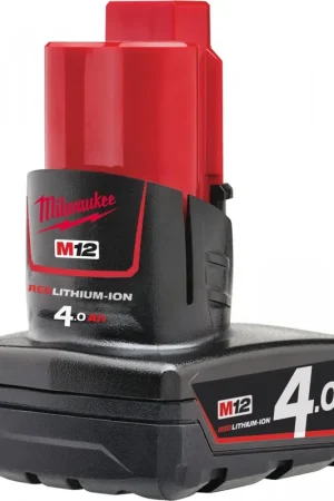Milwaukee M12B4 Batterie 12V 4.0Ah Red Lithium-Ion (4932430065) Expédition Rapide