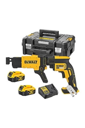 Dewalt DCF620P2K-QW Visseuse Plaques de Plâtre 18V 2x5.0Ah (Chargeur de Vis Inclus) Commande En Gros
