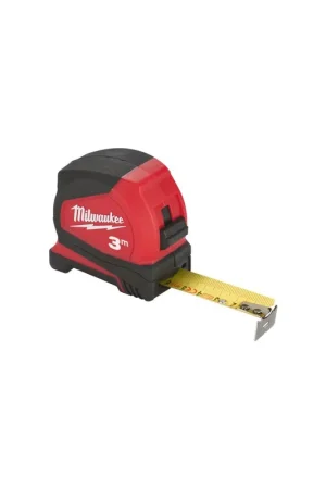 Milwaukee Mètre à ruban 3m professionnelle compacte (4932459591) Quantité Limitée