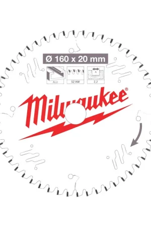 Achat Immédiat Milwaukee Lame de scie circulaire Alu Ø165x20x52Dts TF (4932471292)