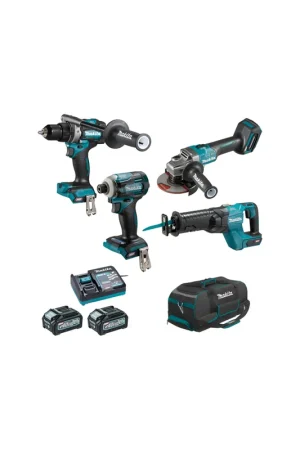 Paiement Sécurisé Makita DK0126G401 Ensemble de 4 machines 40 V max Li-Ion 2x4.0Ah XGT (DF001G + GA005G + TD001G + JR001G)
