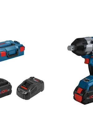 Meilleure Vente Bosch GDS 18V-1050 H Boulonneuse sans-fil 18V 1050Nm 2x8.0Ah ProCORE avec coffret L-Boxx (06019J8502)