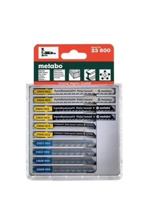 Dernière Chance Metabo Assortiment de 10 lames de scie sauteuse bois et métal (623600000)
