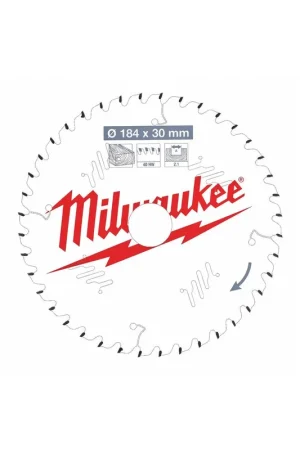 Certifié Milwaukee Lame de scie circulaire Bois Ø184x30x40Dts ATB (4932471298)