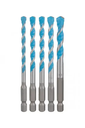 Soldes Bosch Lot de 5 forets polyvalent multimatériaux HEX-9 5,5 à 8mm (2608590181)