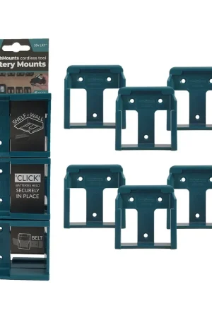 Produit De Marque StealthMounts Supports de batteries Makita 18V 6-pack BLEU BM-MK18-BLU-6