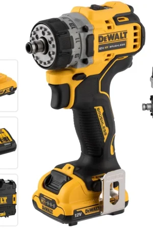 Bon Plan Dewalt DCD703L2T-QW Perceuse, Visseuse compacte multi-têtes 5 en 1 12V XR Brushless 2x3.0Ah