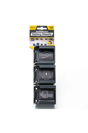 Nouvel Arrivage StealthMounts Supports de batteries DeWalt 12V & 10.8V 6-pack NOIR BM-DW12-BLK-6