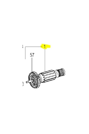 Dernier Modèle Metabo Induit 230V pour meuleuse WEA10-125Quick, WEV10-125, WEV10-125Quick, WEVF10-125Quick Inox (310010930)
