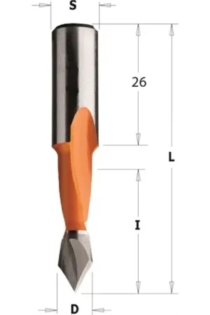 2 flute dowel drills for through holes Bon Marché