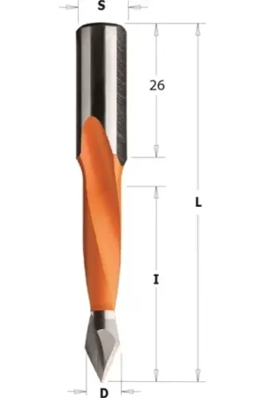 2 flute dowel drills for through holes Prix Choc