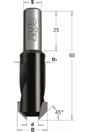 45° Countersink with parallel shank Acheter Direct