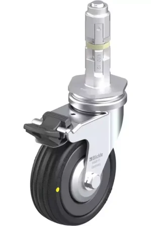 Achat Immédiat Blickle - Roulette Pivotante Avec Frein 200Kg en Caoutchouc