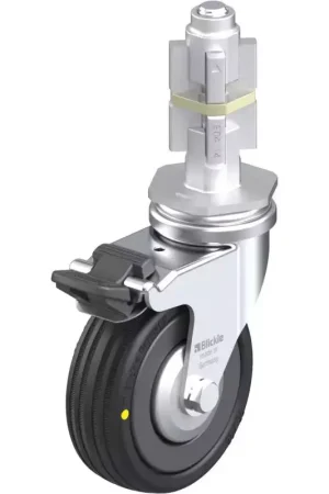 Achat Immédiat Blickle - Roulette Pivotante Avec Frein 250Kg en Caoutchouc