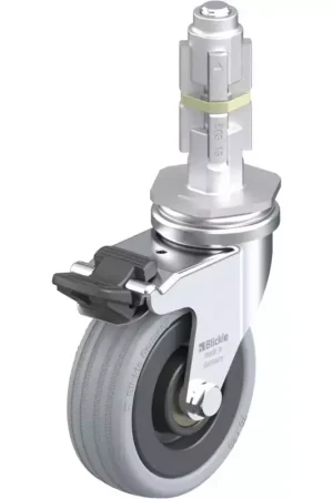 Achat Immédiat Blickle - Roulette Pivotante Avec Frein 200Kg en Caoutchouc