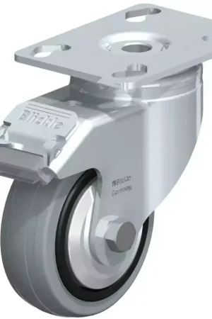 Achat Immédiat Blickle - Roulette Pivotante Avec Frein 400Kg en Caoutchouc