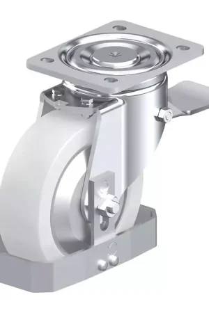 Bon Marché Blickle - Roulette Pivotante Avec Frein 100Kg en Matière Synthétique