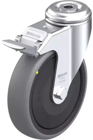 Achat Immédiat Blickle - Roulette Pivotante Avec Frein 205Kg en Caoutchouc