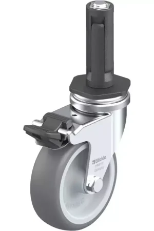 Achat Immédiat Blickle - Roulette Pivotante Avec Frein 170Kg en Caoutchouc