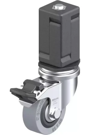 Achat Immédiat Blickle - Roulette Pivotante Avec Frein 150Kg en Caoutchouc