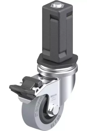 Achat Immédiat Blickle - Roulette Pivotante Avec Frein 150Kg en Caoutchouc
