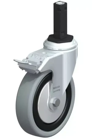 Achat Immédiat Blickle - Roulette Pivotante Avec Frein 400Kg en Caoutchouc