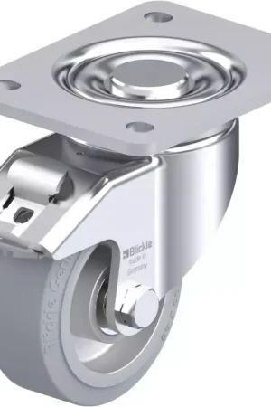 Achat Immédiat Blickle - Roulette Pivotante Avec Frein 420Kg en Caoutchouc