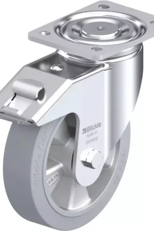 Vente Flash Blickle - Roulette Pivotante Avec Frein 900Kg en Caoutchouc
