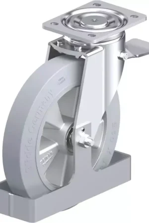 Achat Immédiat Blickle - Roulette Pivotante Avec Frein 450Kg en Caoutchouc