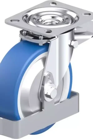 Achat Immédiat Blickle - Roulette Pivotante Avec Frein 350Kg en Polyuréthane