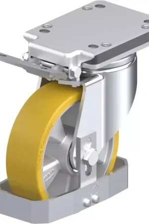 Achat Immédiat Blickle - Roulette Pivotante Avec Frein 150Kg en Polyuréthane
