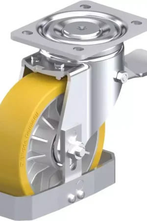 Achat Immédiat Blickle - Roulette Pivotante Avec Frein 150Kg en Polyuréthane