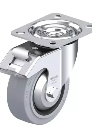 Achat Immédiat Blickle - Roulette Pivotante Avec Frein 250Kg en Caoutchouc